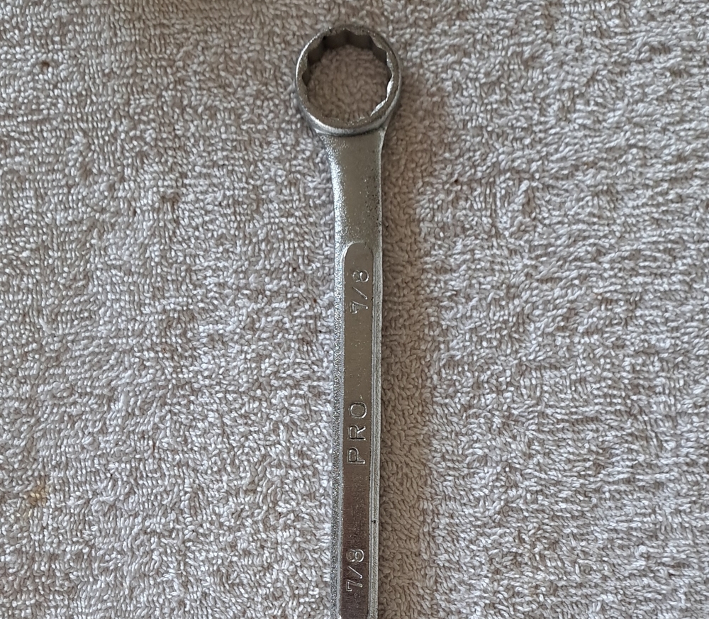 Vintage PRO 7/8" Alloy 9-1/2" Combination Wrench Taiwan 12PT.